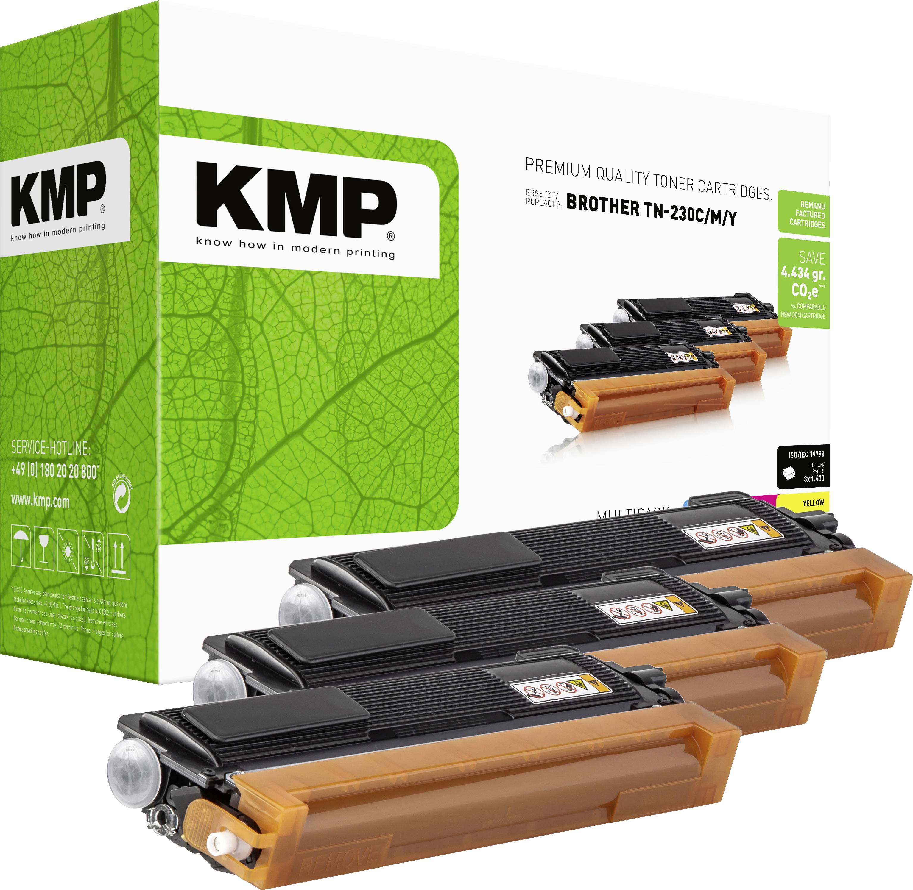 KMP Cartucho de tóner reemplaza Brother TN-230C, TN-230M, TN-230Y, TN230C, TN230M, TN230Y Compatible Cian, Magenta, Amar-0