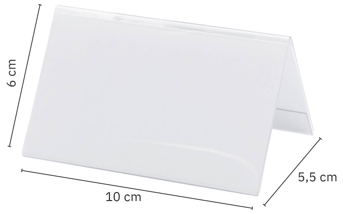 Sigel TA136 Soporte de sobremesa Forma de tejado Transparente 10 ud./paquete 10 UD(S).-5