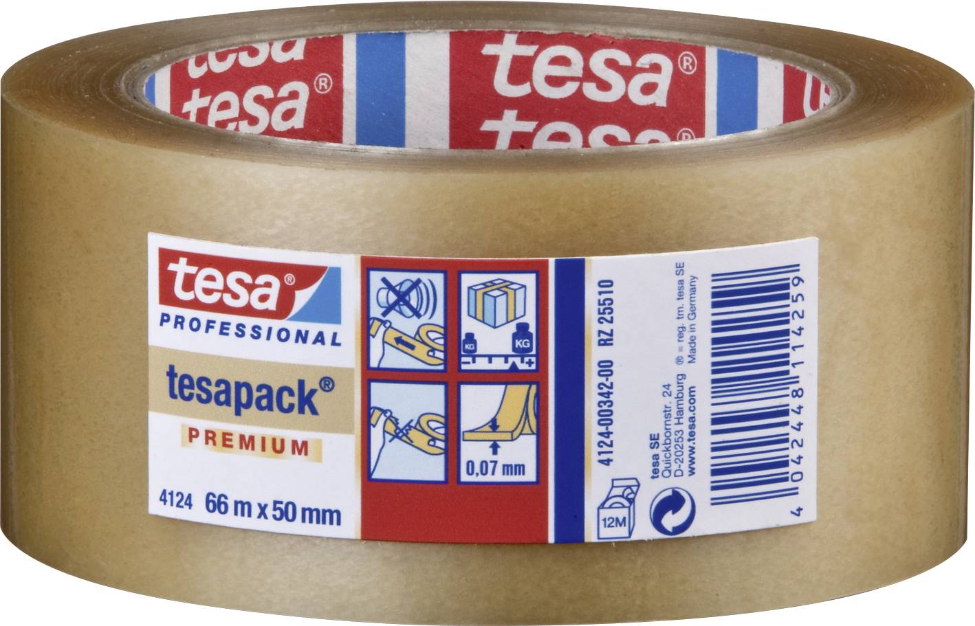 tesa 04124-00020-00 Packaging tape tesapack® 4124 Transparente ( x ) 66 m x 50 mm 1 ST