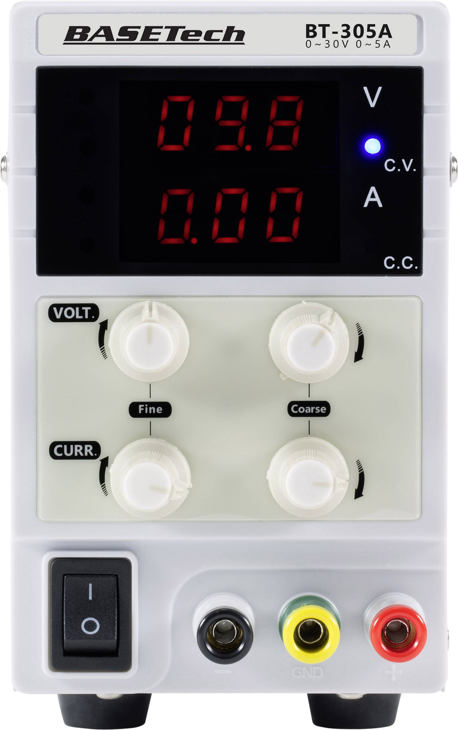 Basetech Alimentador de laboratorio, regulable Calibrado según (Laboratorio acreditado SCS (SCS)) 0 - 30 0 - 5 A 150 W Conexión enchufable de 4 mm Diseño estrecho Número de salidas 1 x