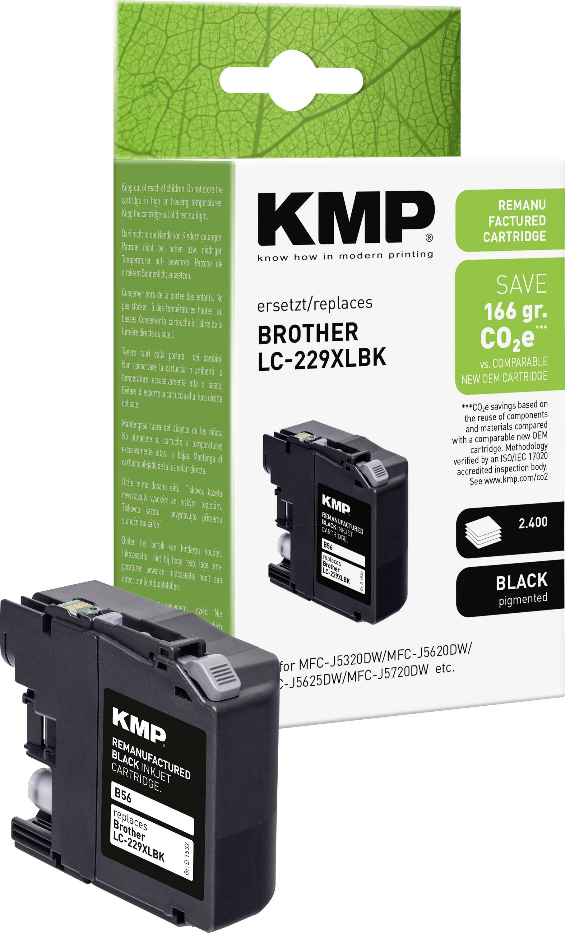 KMP Ink reemplaza Brother LC-229XLBK Compatible Negro B56 1532,4001-0