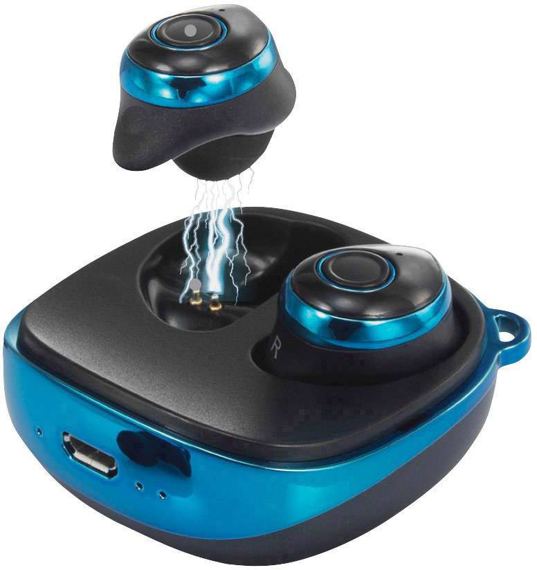 Renkforce RF-BTK-200 Auriculares intraurales Bluetooth® Blau, Schwarz Auriculares-0