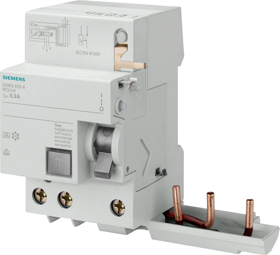 Siemens 5SM23366 5SM2336-6 Interruptor diferencial A 63 A 0.03 A 400 V