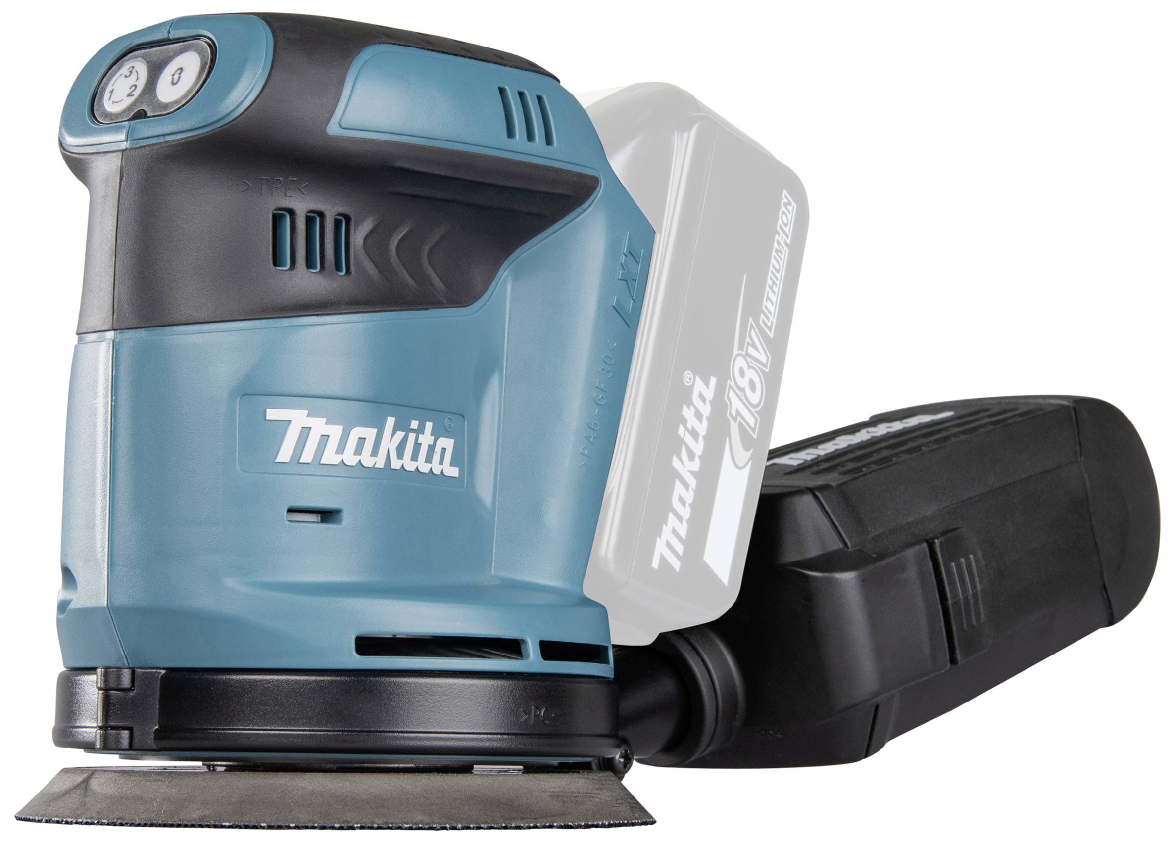 Makita DBO180Z+TO-10674222 Lijadora orbital a batería Sin batería 18 V Ø 125 mm-18