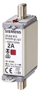Siemens 3NA6812 Inserto de fusible con indicación de seguridad mecánica Compatible con Tamaño de fusible 000 - 4 Tamaño -0
