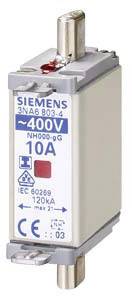Siemens 3NA68174 Inserto de fusible Compatible con Tamaño de fusible 000 - 4 Tamaño de fusible = 0 40 A 400 V 3 UD(S).-0