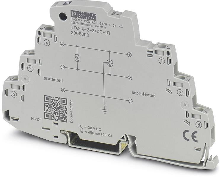 Phoenix Contact 2906800 TTC-6-2-24DC-UT Descargador de protección contra la sobretensión 1 UD(S).-0