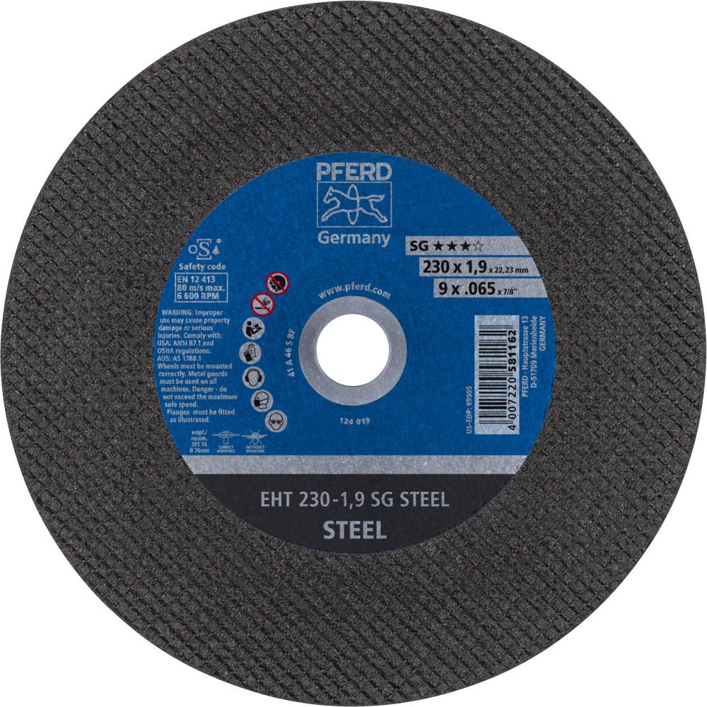 PFERD TOOLS SG STEEL 61328131 Muela recta 230 mm 25 UD(S). Acero