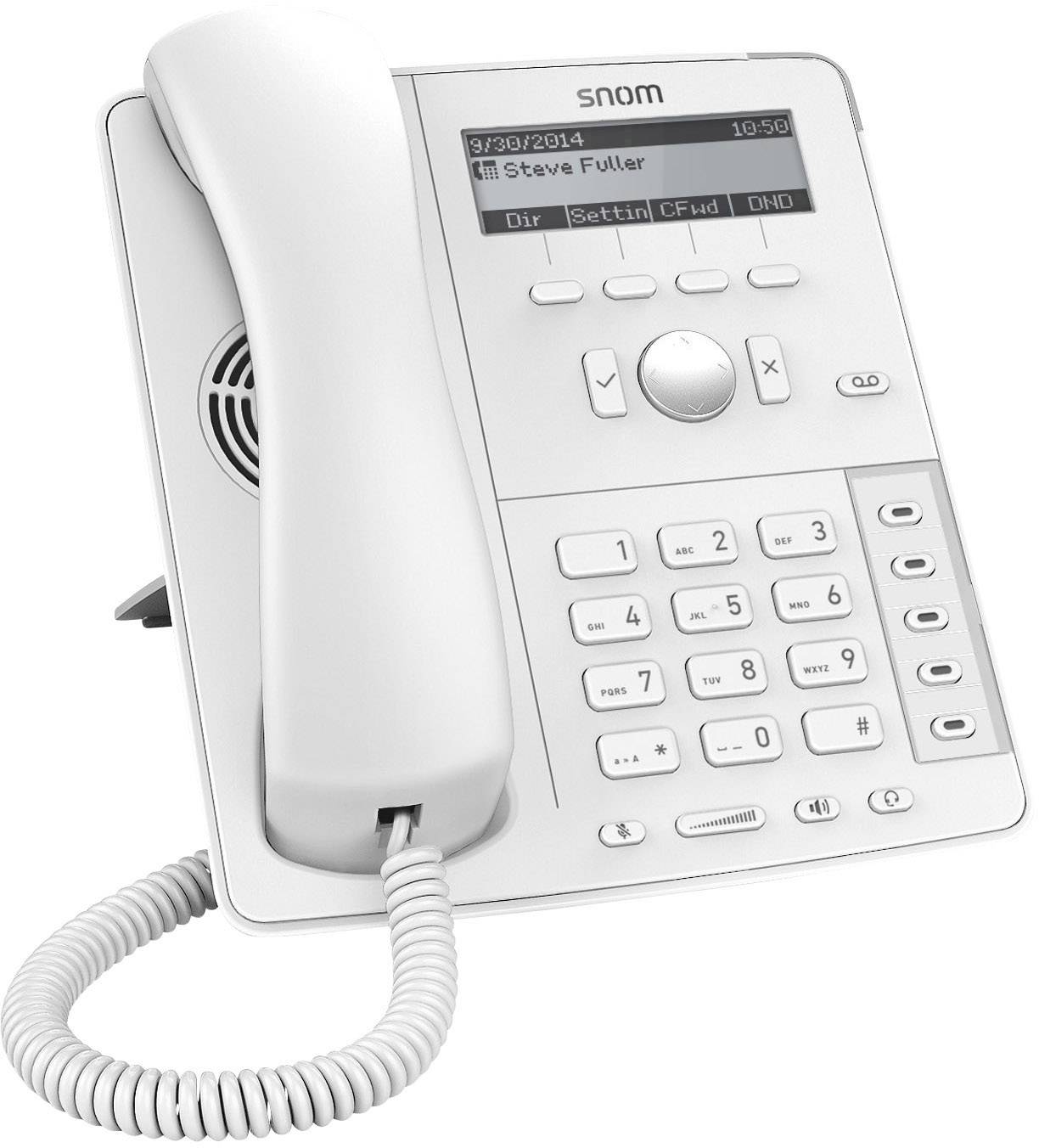 SNOM D715 Desk Telephone weiss Teléfono con cable, VoIP PoE Pantalla LC Blanco