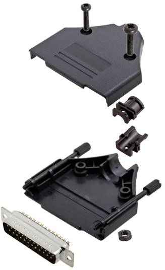 TRU COMPONENTS TCDTPKP25DBPK 7709132 Juego de regletas de conectores macho D-SUB 180 ° Número de polos: 25 Vaso de soldadura 1 ST