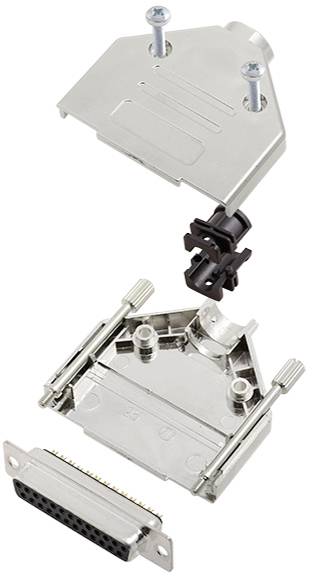 TRU COMPONENTS TCDTPKM25DBSK 7709396 Juego de regletas de conectores hembra D-SUB 180 ° Número de polos: 25 Vaso de soldadura 1 UD(S).