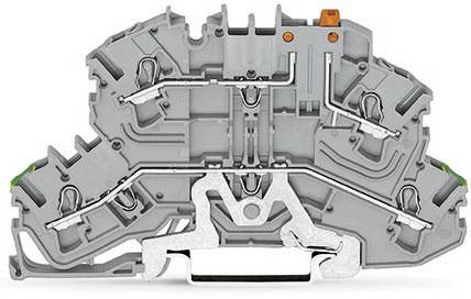 WAGO 2002-2678 Borne seccionador de doble piso 5.20 mm Terminal Push-In Gris 50 UD(S). Piece