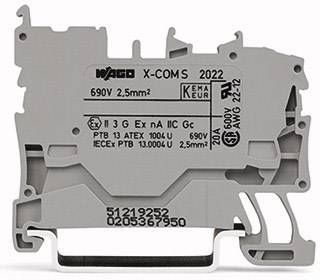 WAGO 2022-1201/999-953 Borne básico 5.20 mm Terminal Push-In Gris 100 UD(S). Piece-0