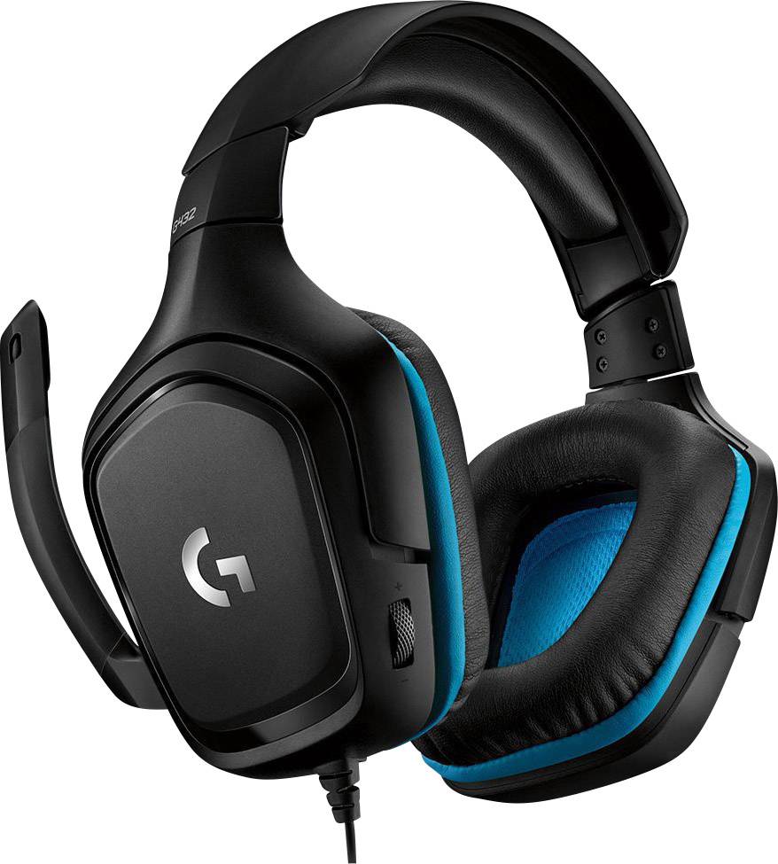 Logitech Gaming G432 Videojuegos Auriculares circumaurales Por cable 7.1 Surround Schwarz, Blau Control del volumen, Sil-2