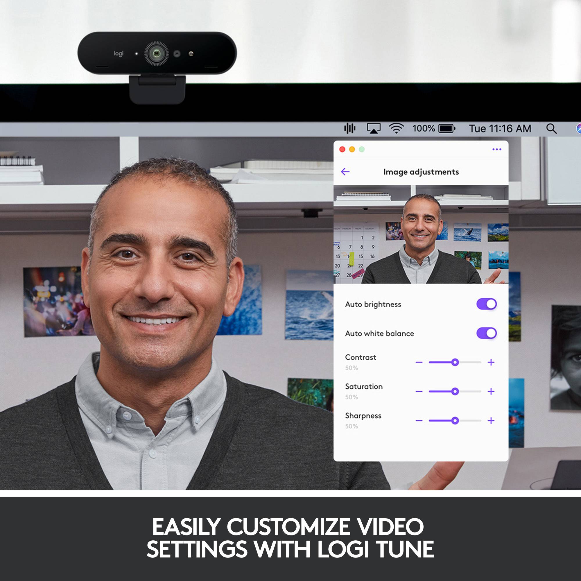 Logitech Brio 4K Stream Edition Cámara web 4K 3840 x 2160 Pixel, 1920 x 1080 Pixel, 1280 x 720 Pixel Soporte de sujeción-14