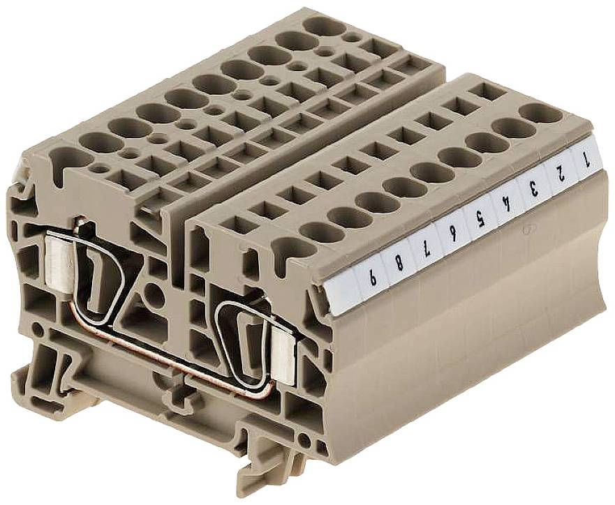 Weidmüller 1651900000 Bloque de conexión de paso 6.10 mm Resorte de tracción Beige 10 UD(S). Piece