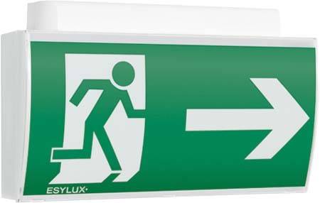 ESYLUX EN10061820 Iluminación de emergencia para salida de emergencia Clase de eficiencia energética Lámpara especial Montaje en la pared Derecha