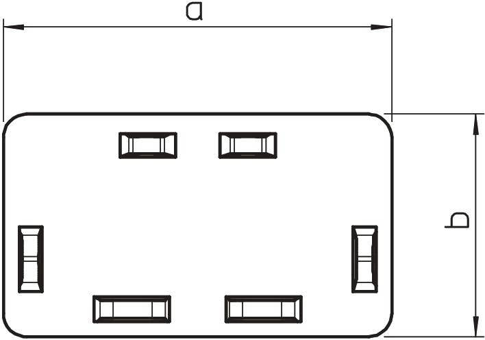 OBO Bettermann 6193153 Pieza terminal ( x ) 25 mm x 40 mm 10 ST Blanco puro-1