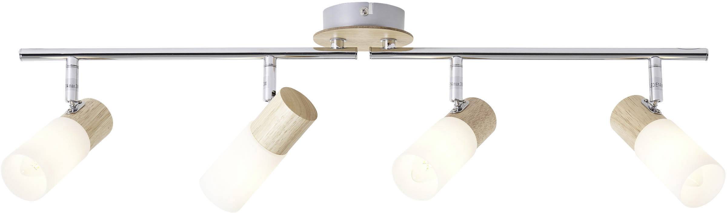 Brilliant Babsan 51432/50 Difusor de techo LED E14 14 W Madera (clara), Blanco-0