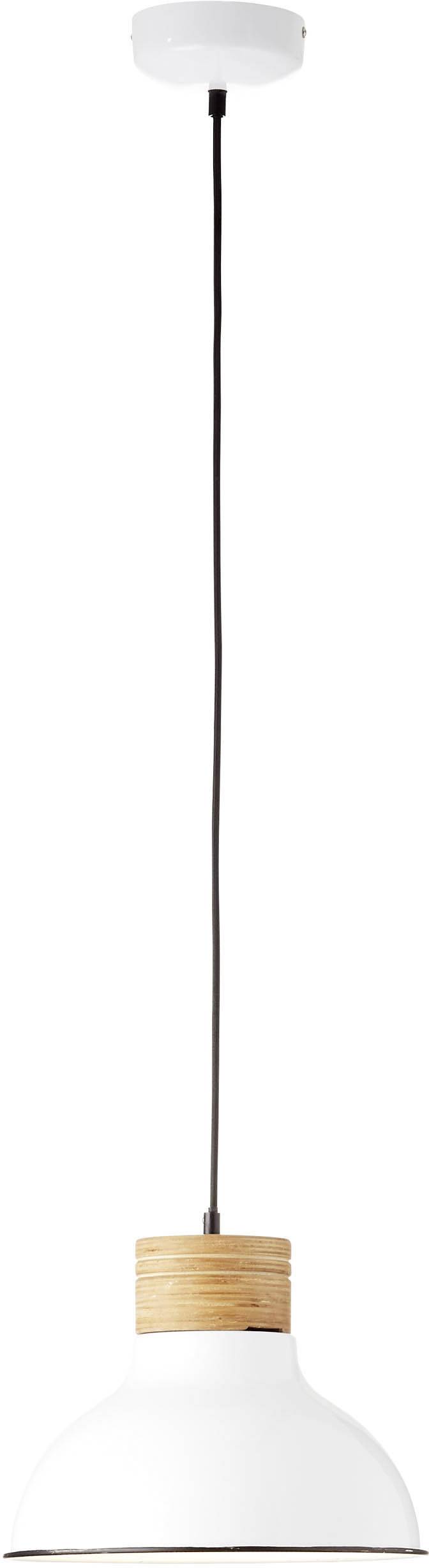 Brilliant Pullet 93791/05 Luminaria pendular LED E27 40 W Blanco, Madera (clara)
