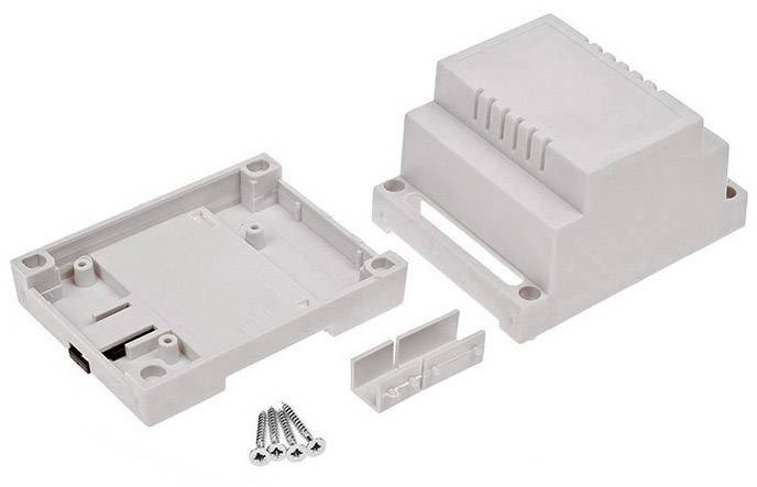 TRU COMPONENTS 4U-070907 / 1 Carcasa de riel DIN 70 x 89 x 65 ABS-V0 Gris 1 UD(S).-1