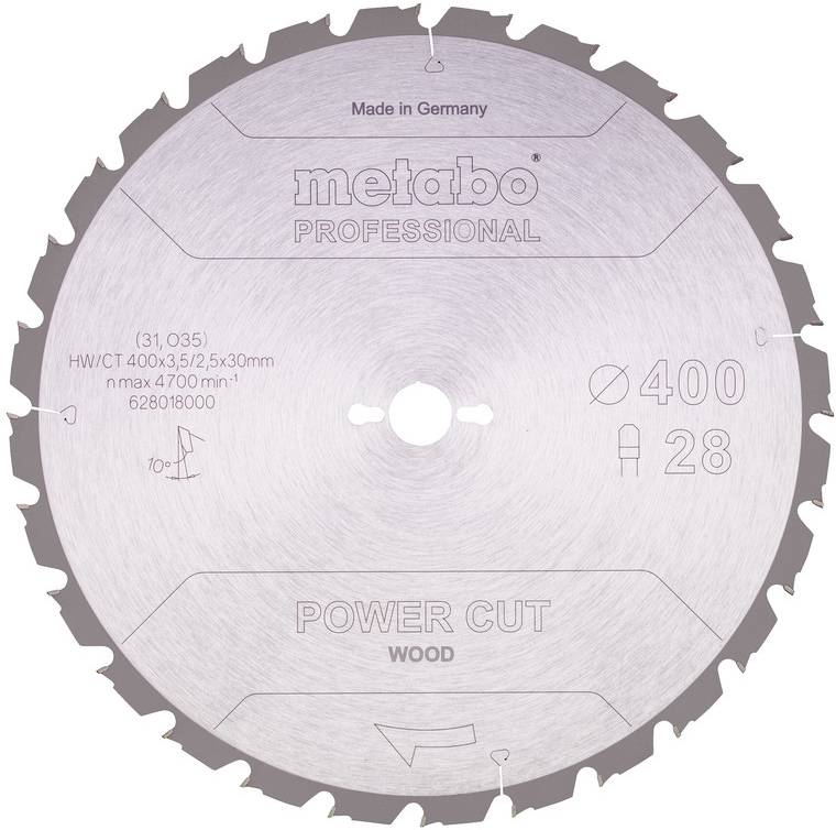 Metabo 628018000 Hoja de sierra circular 400 mm 1 UD(S).-0
