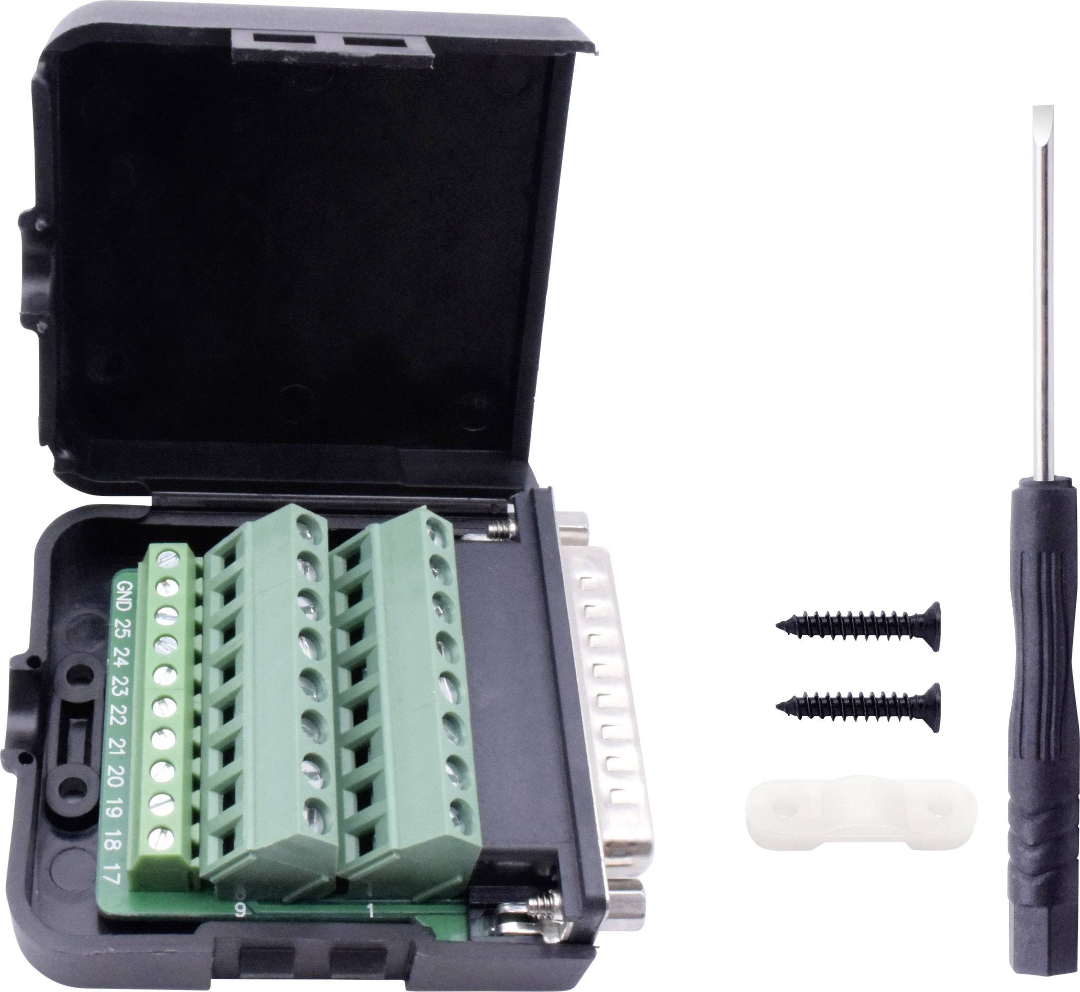 TRU COMPONENTS T1904C100 Juego de regletas de conectores macho D-SUB Número de polos: 25 Atornillar 1 ST