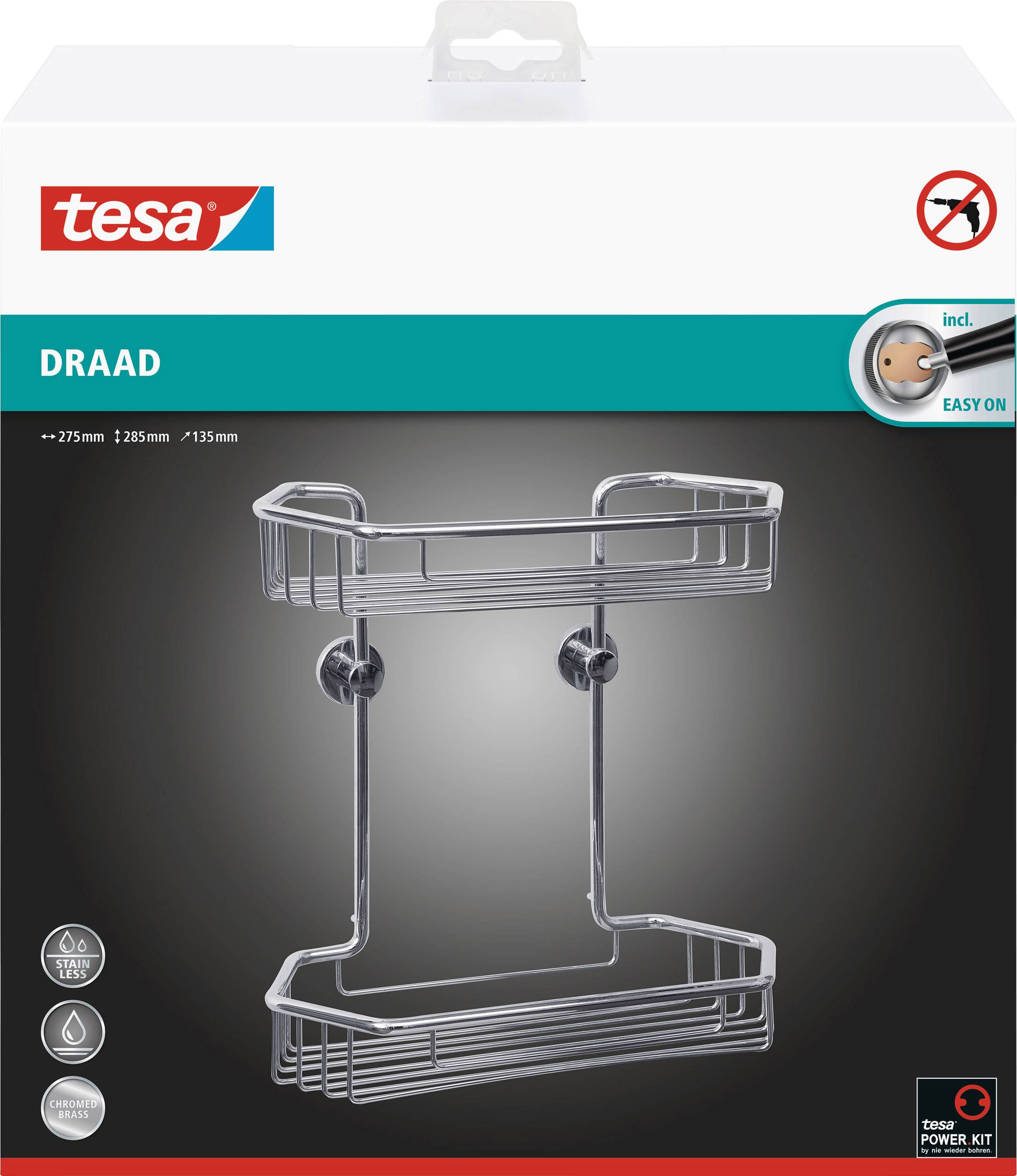 tesa 40227-00000-00 draad Estante de baño Adhesivo Cromo (brillante)-3