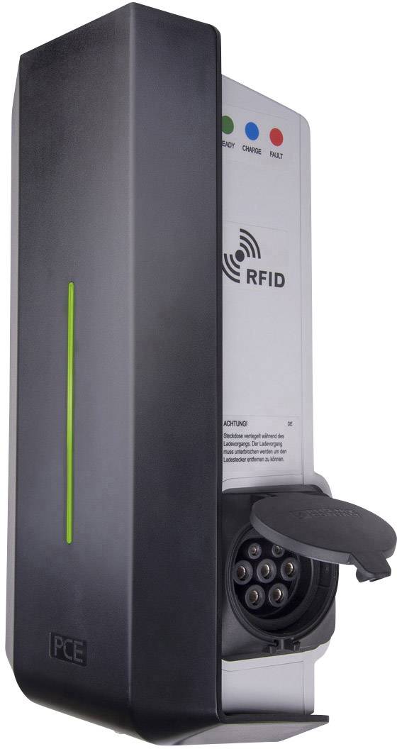 PCE Caja de pared Tipo 2 Modo 3 32 A Número de conexiones 1 22 kW RFID, Interruptor de llave-1