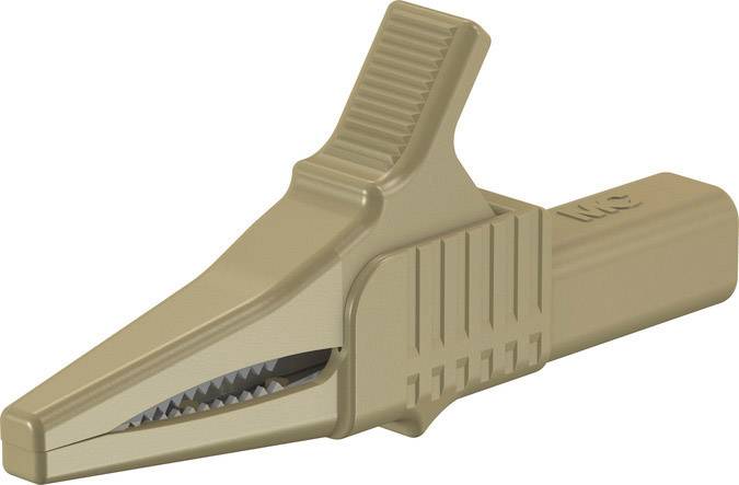 Stäubli XKK-1001 Pinzas de sujeción de seguridad Conector 4 mm, Conector hembra de 4 mm CAT II Marrón