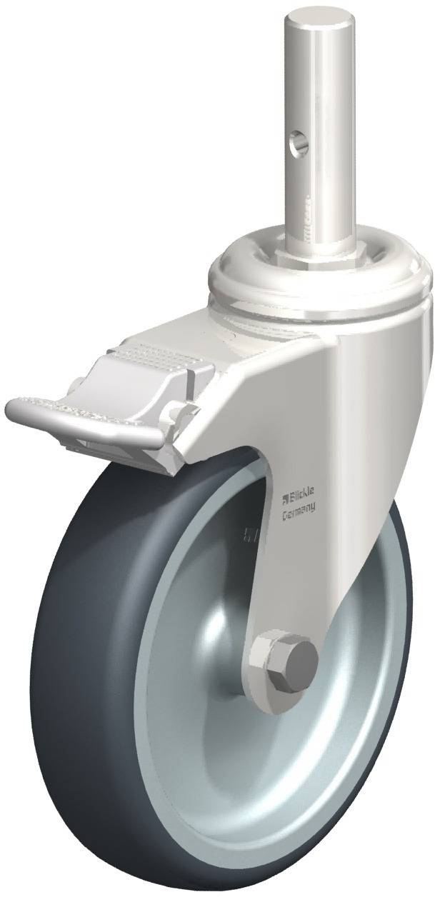 Blickle 856401 LKRXA-TPA 126G-FI-ZAX51 Rueda articulada con fijador Diámetro de la rueda: 125 mm Capacidad de carga (máx-0