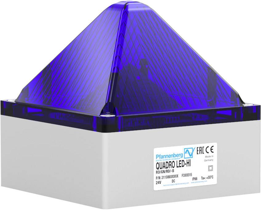 Pfannenberg Luz de señalización LED QUADRO LED HI DC BU 21108637000 Blau Azul Luz de destello, Luz intermitente, Luz con-0
