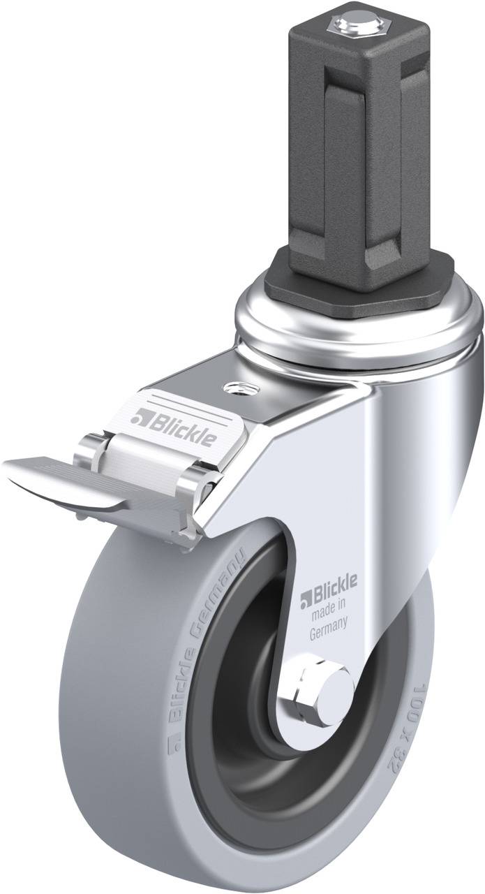 Blickle 848225 LKRA-VPA 101K-11-FI-EV14 Rueda articulada con fijador Diámetro de la rueda: 100 mm Capacidad de carga (má-0