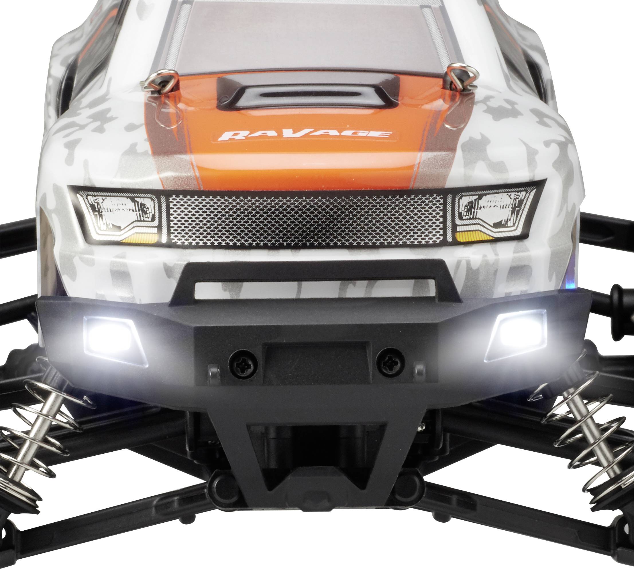 Reely RaVage 4x4 Naranja, Blanco Con escobillas 1:16 Maqueta de coche de RC Eléctrico Monstertruck Tracción total (4WD) -5