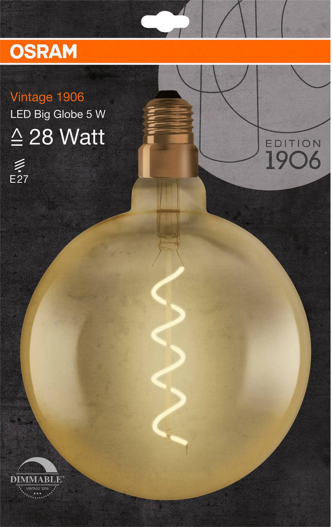 OSRAM HOMELIGHTING 4058075269729 LED Clase de eficiencia energética G (A - G) E27 Forma de globo 4 W = 28 W Blanco cálid-0