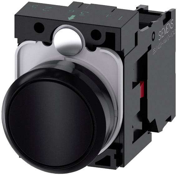 Siemens 3SU11000AB101CA0 3SU1100-0AB10-1CA0 Pulsador Anillo frontal de plástico, Redonda Pomo Schwarz 1 UD(S). Single-0