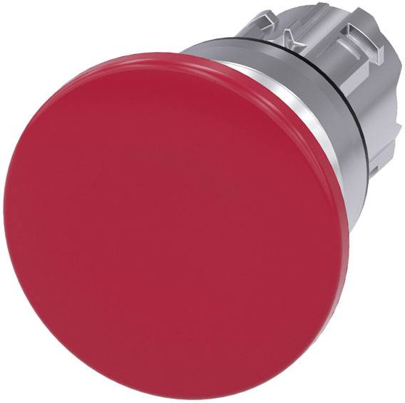 Siemens 3SU10501BD200AA0 3SU1050-1BD20-0AA0 Pulsador tipo seta Anillo frontal de metal, Alto brillo Pomo Plata, Rot 1 UD(S). Piece