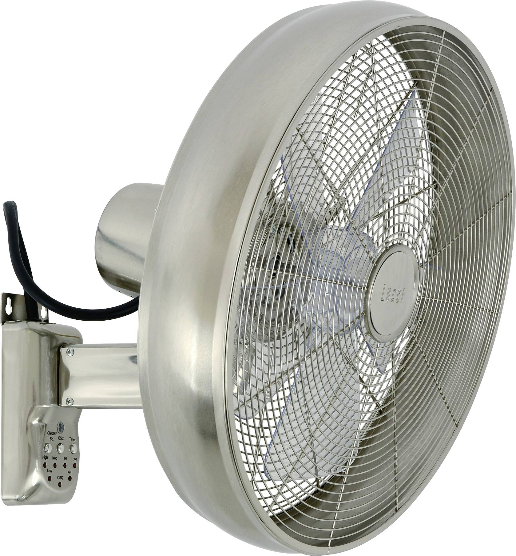 Lucci AIR BC Ventilador de pared 50 W (Ø x Alt.) 410 mm x 460 mm Cromo Orientable-0