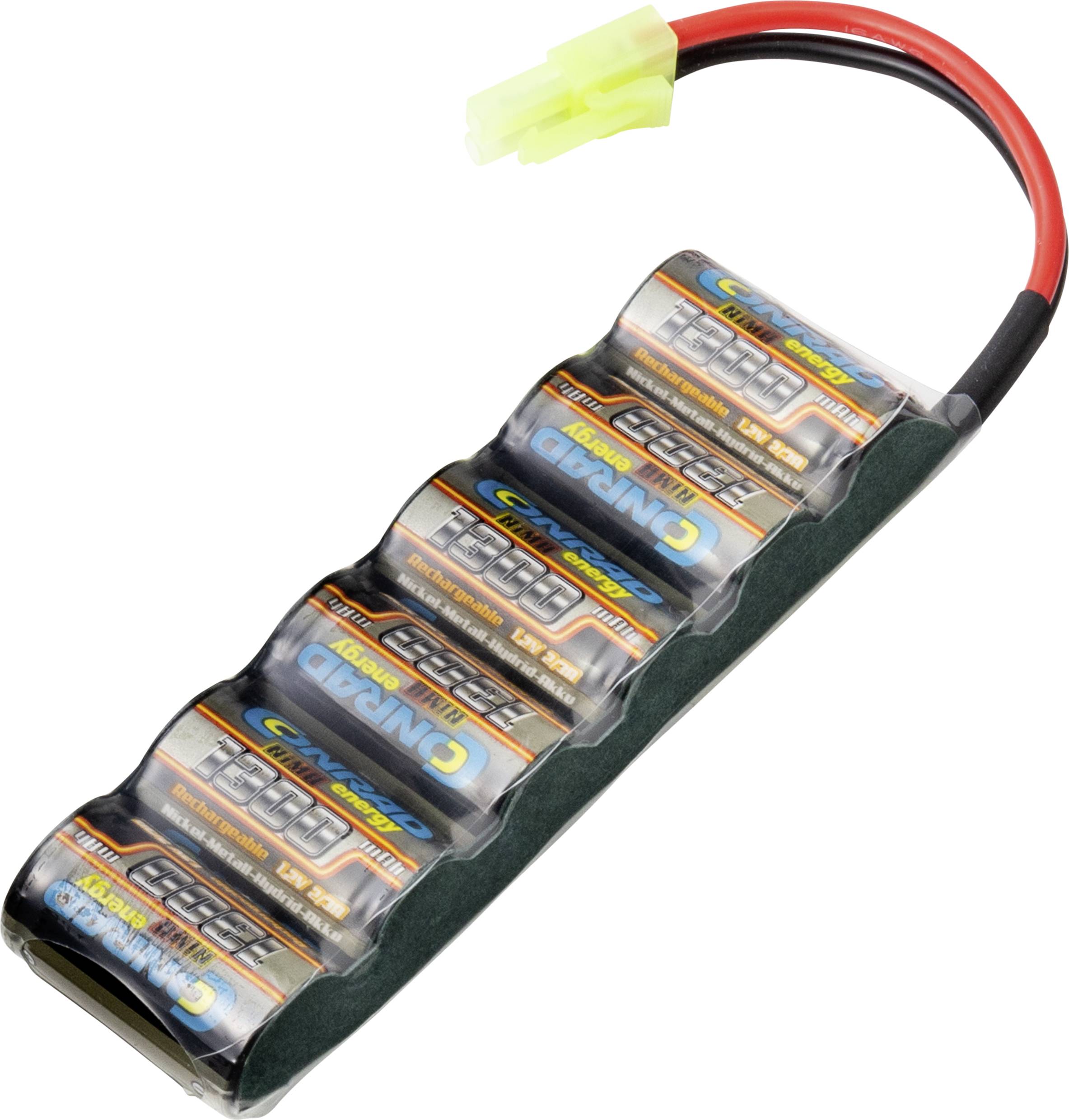 Conrad energy Paquete de batería para modelismo (NiMh) 7.2 V 1300 mAh Número de celdas: 6 En paralelo Conector Mini-Tamiya