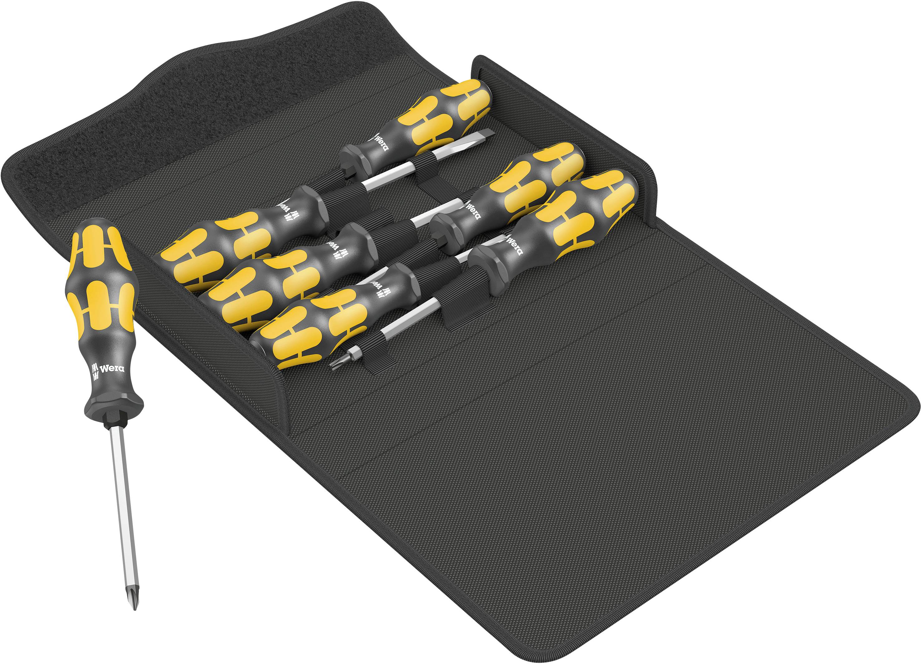Wera Kraftform 900/7 Taller Juego de destornilladores 7 piezas Cruciforme Phillips, Ranura, Perfil en T