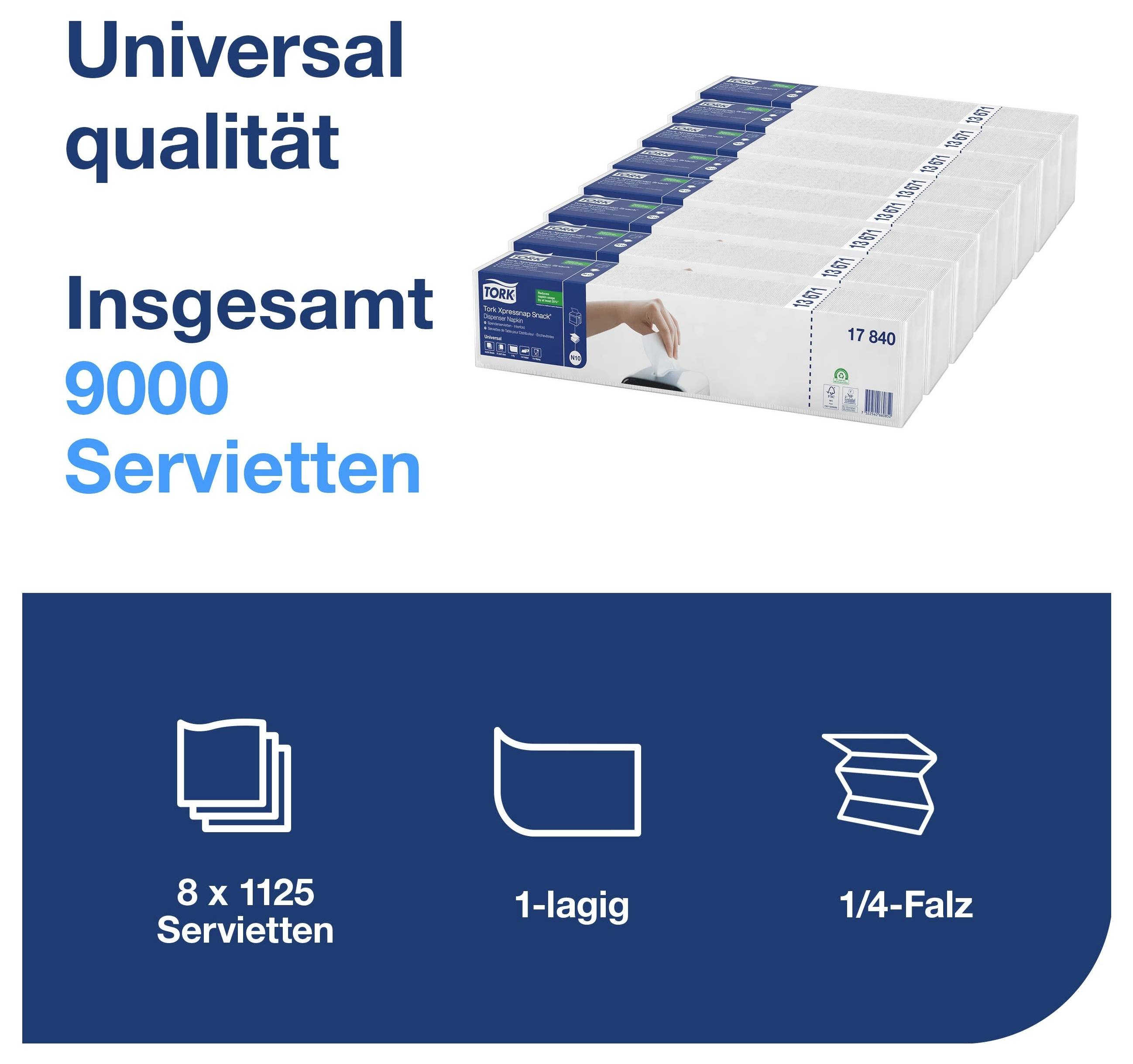 TORK Xpressnap Snack® Servilleta de papel 17840 8 UD(S).-1