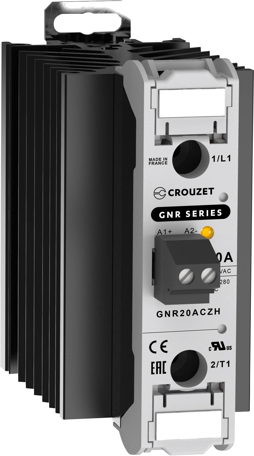 Crouzet Relé semiconductor GNR45DCZP 45 A Tensión de encendido (máx.): 500 V/AC Conmutación a cero tensión 1 ST