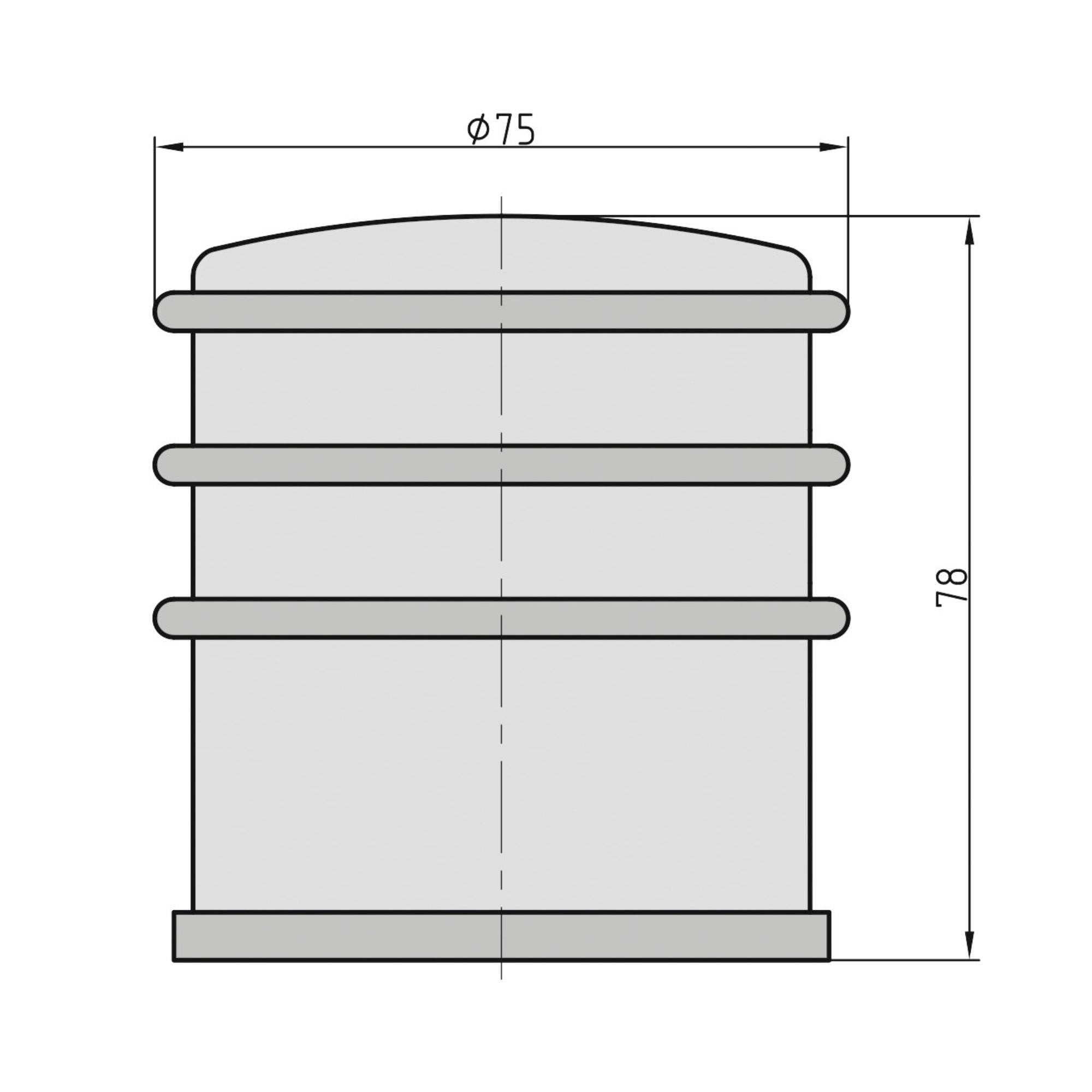 Basi Tope de puerta 7704-0027 (Ø x Alt.) 75 mm x 78 mm-2