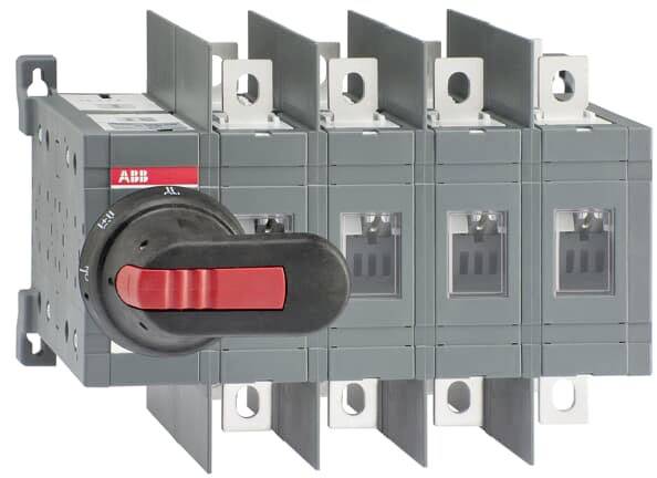 Conmutador de carga Schwarz 4polig 250 A ABB 1SCA108606R1001-0