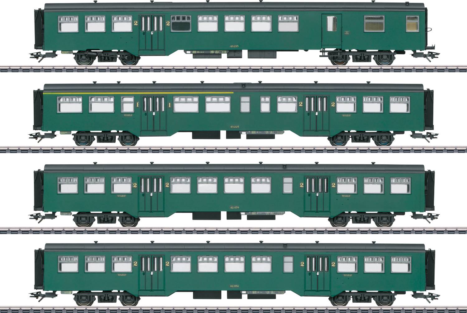 Märklin 43546 Set de turismos M2 para serie 1, SNCB, época III