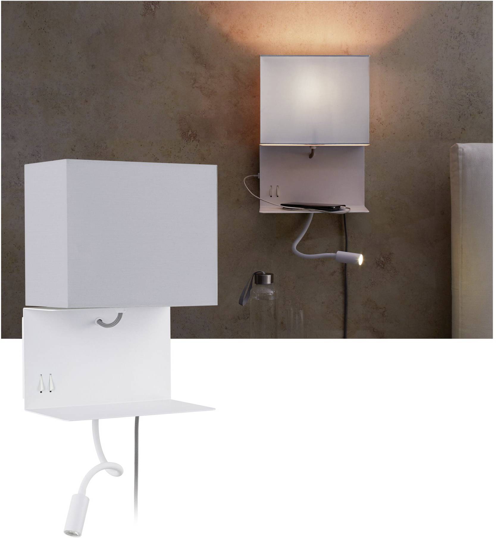 Paulmann Merani 78913 Apliques LED de pared E27 2.5 W LED Gris, Blanco-0