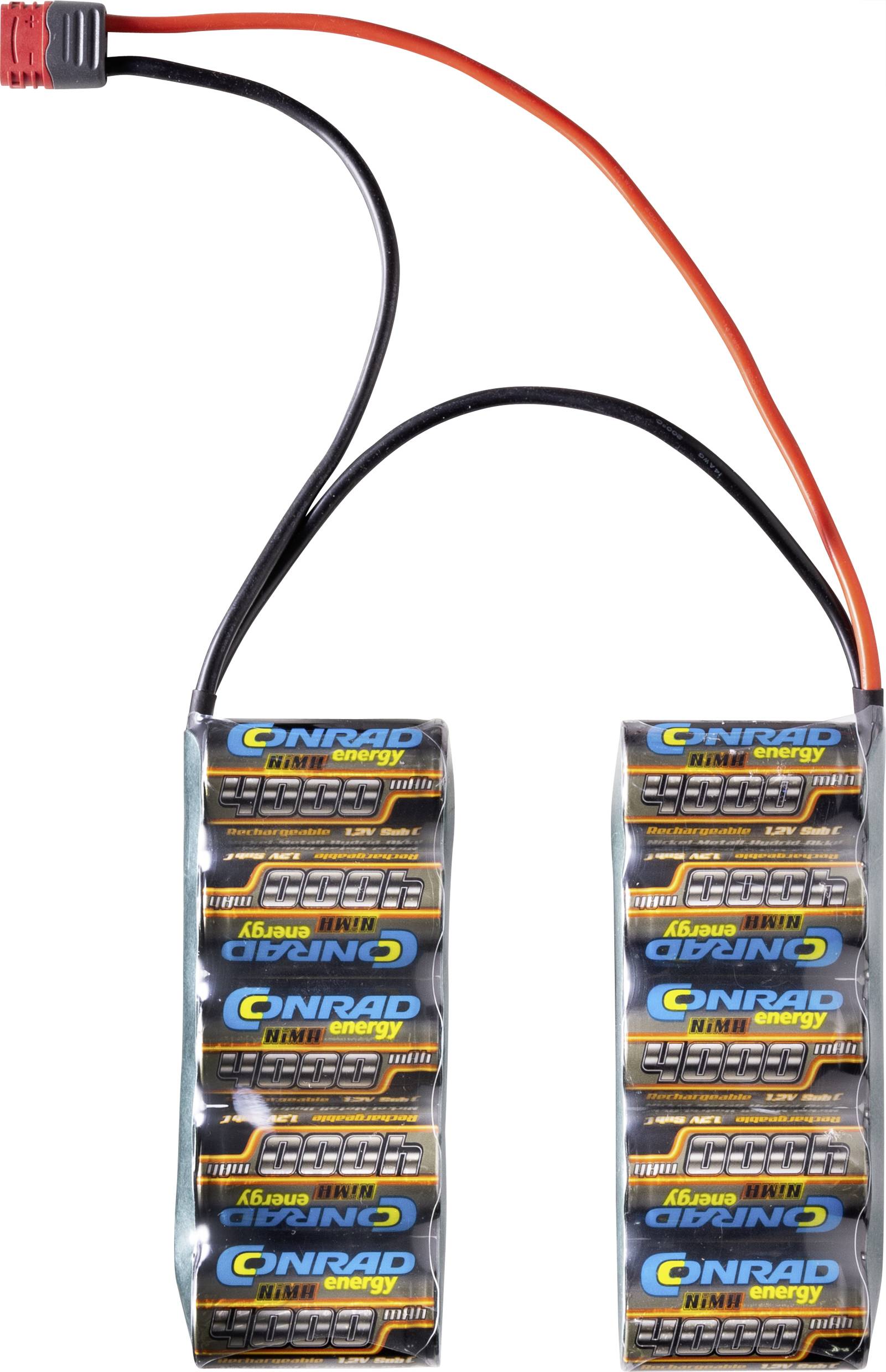 Conrad energy Paquete de batería para modelismo (NiMh) 12 V 4000 mAh Número de celdas: 10 En paralelo Conector hembra T