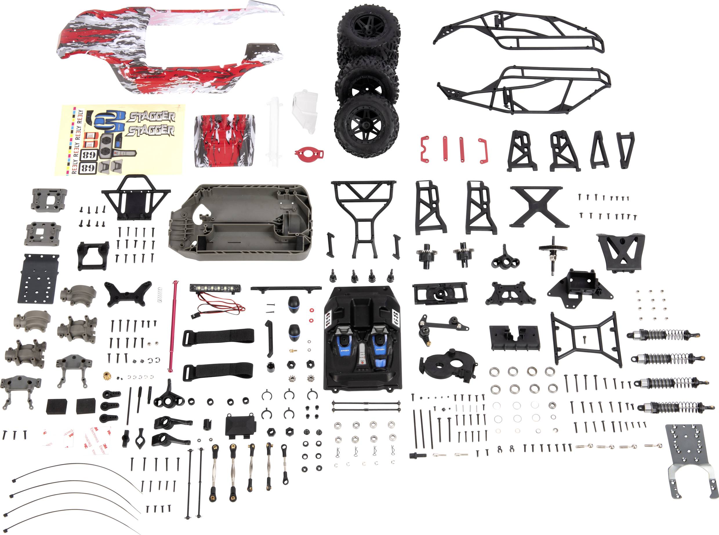 Reely Stagger 1:10 Maqueta de coche de RC Eléctrico Buggy Tracción total (4WD) Kit de montaje-5