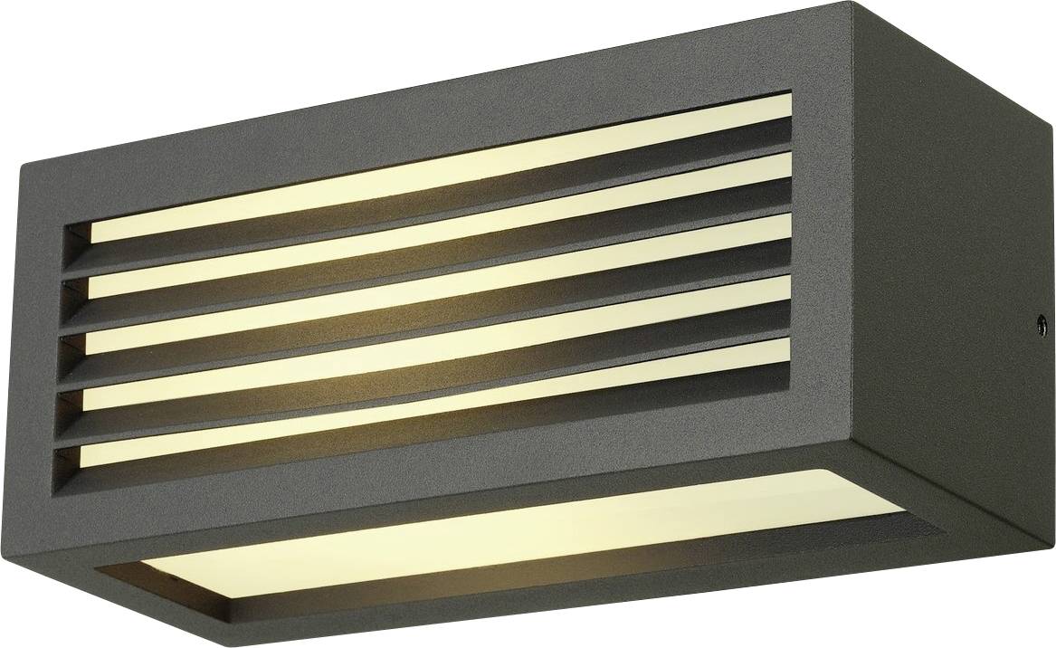 SLV BOX-L 232495 Apliques de pared para exteriores E27 Antracita-0