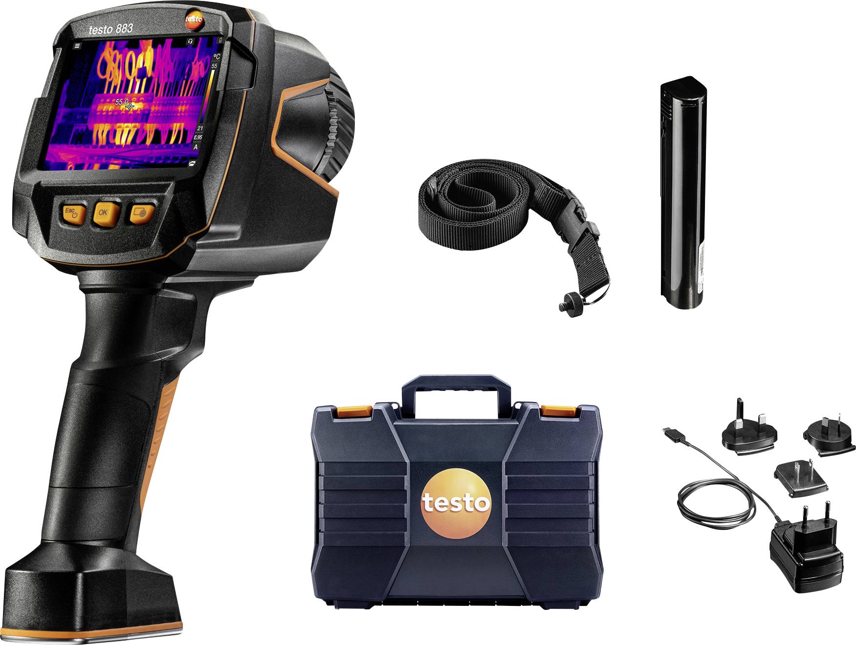 testo 883-1 Cámara termográfica -30 hasta +650 °C 320 x 240 Pixel 27 Hz Wifi